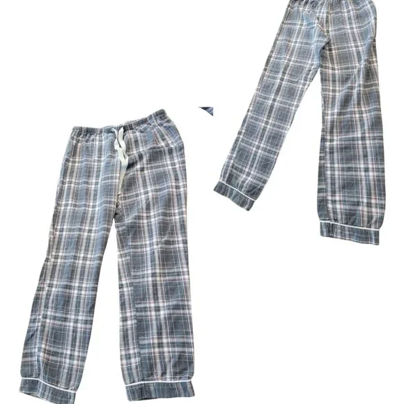 Gilligan & O Malley Plaid 2PC Pajama Set Pants & Top - Picture 4 of 14